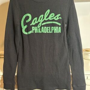 Junk Food Clothing Black and Green Eagles Sweater